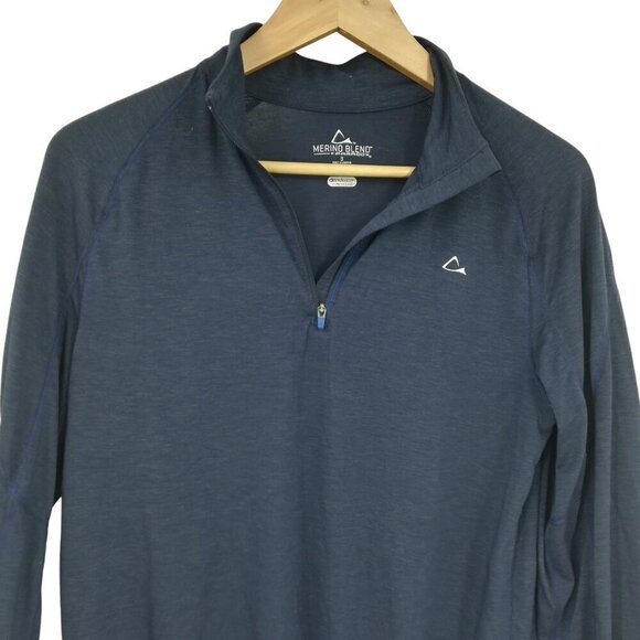 Merino Blend by Paradox Long Sleeve 1/4 Zip Shirt Base Layer Size S Outdoor Wool - Picture 5 of 12